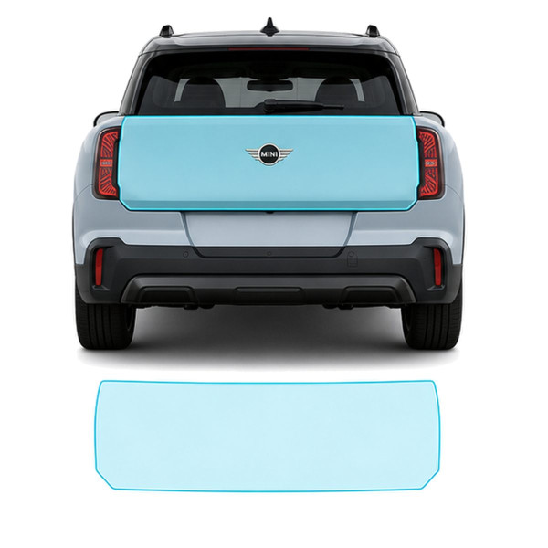 Антигравийная защитная бронепленка по лекалам для Mini Countryman U25 2023- зона крышки багажника