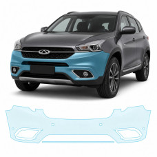 Антигравийная защитная бронепленка по лекалам для Chery Tiggo 7 I 2016-2020 - передний бампер