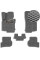 3D EVA Коврики в салон для Volkswagen Golf VII 2012- С подпятником Серые 5 шт