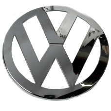 Эмблема для Volkswagen T5 165 мм пластиковая выпуклая D165 Хром (7EO 853 601 739)