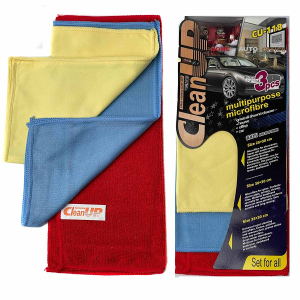 Набор салфеток из микрофибры CleanUP 30 x 35 см 3 шт (CU-118) (EL 100 156)