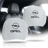 Чехлы для подголовников Универсальные Opel Белые 2 шт