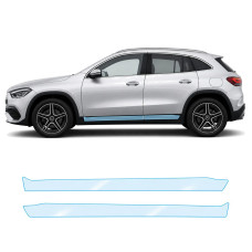Антигравийная защитная бронепленка по лекалам для Mercedes-Benz GLA H247 facelift 2023- нижняя зона кузова пороги