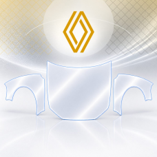 Антигравійна захисна бронеплівка за лекалами для Renault Arkana I 2020- капот і передні крила
