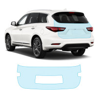 Антигравийная защитная бронепленка по лекалам для Infiniti QX60 L50 facelift 2016-2020 - зона крышки багажника