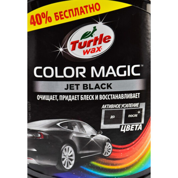 Черный полироль с тефлоном для кузова Turtle Wax Color Magic PTFE 500 мл Черный (53968/51768)