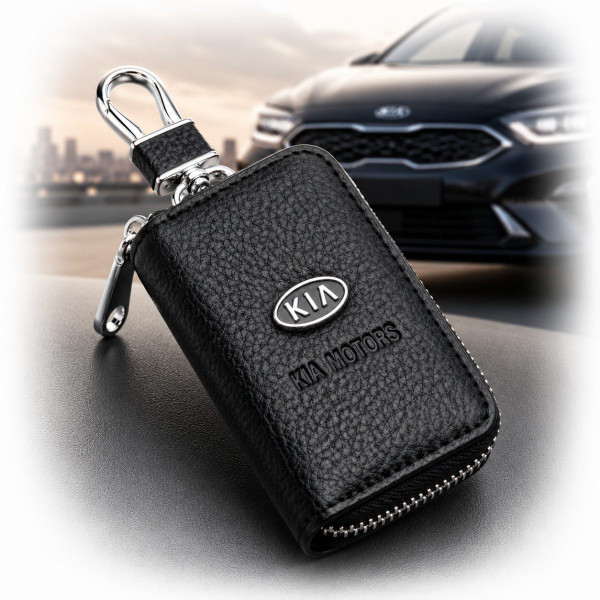 Ключниця автомобільна для ключів з логотипом Kia (Тіснена кожа)
