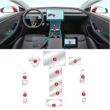 Набір Плівок захисних для салону Tesla Model 3 2024- TPU (Кансолі Дисплея Ручок) 13 шт