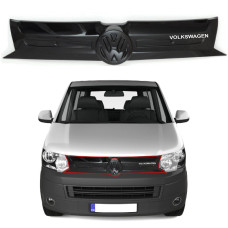 Зимова Накладка на решітку радіатора Volkswagen T5 T6 2010- FLY Глянець Voron Glass