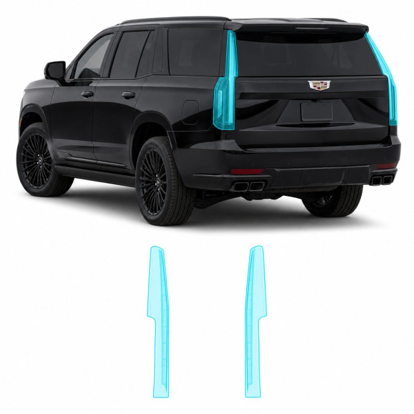 Антигравийная защитная бронепленка по лекалам для Cadillac Escalade V 2021- задние фонари стопы