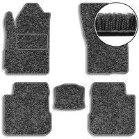 Ворсовые коврики для Mitsubishi Outlander 2001-2007 с подпятником Черные 5 шт (Magnum)