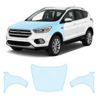 Антигравійна захисна бронеплівка за лекалами для Ford Escape (US) III facelift 2017-2019 - капот і передні крила