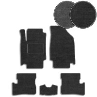 Ворсовые коврики для Nissan Micra (K-12E) III 2003-2010 с подпятником 5 шт (Carrera)