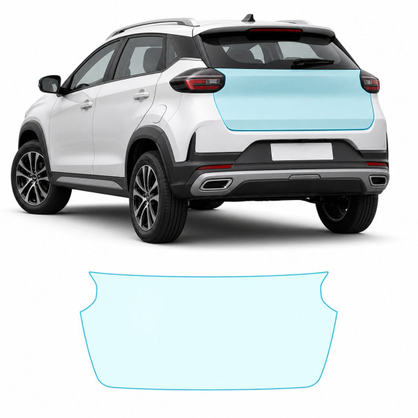 Антигравийная защитная бронепленка по лекалам для Chery Tiggo 2 Pro I 2022- зона крышки багажника