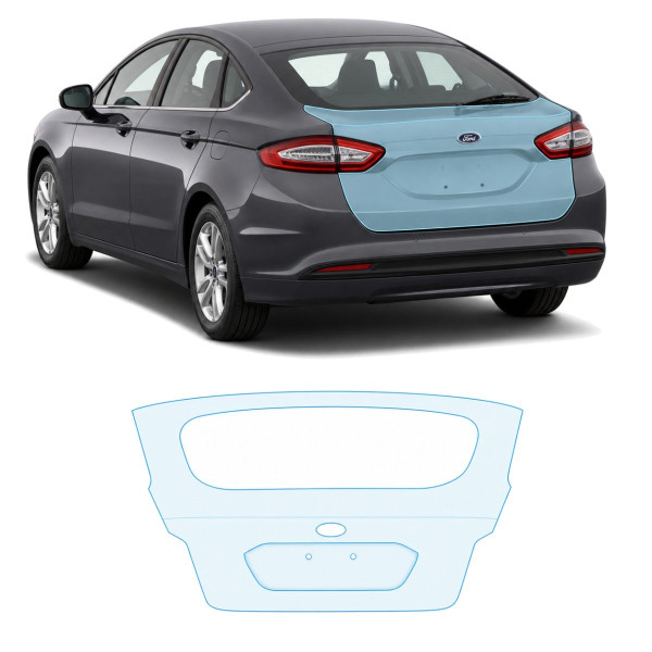 Антигравийная защитная бронепленка по лекалам для Ford Mondeo V 2014-2019 - зона крышки багажника