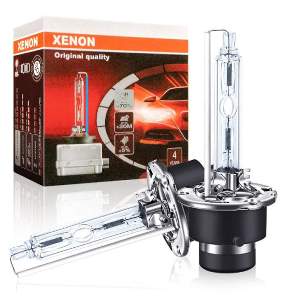 Ксеноновая лампа для фар Xenon D2S 6000K 35W Super Vision +70% 2 шт (Цоколь Метал)