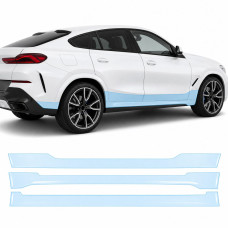 Антигравійна захисна бронеплівка за лекалами для BMW X6 G06 2019-2023 - нижня зона кузова та пороги