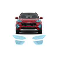 Антигравійна захисна бронеплівка за лекалами для Kia Sportage QL facelift 2018-2021 - оптика (фари та ПТФ)