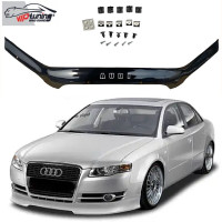 Дефлектор капота мухобойка для Audi A4 (B7) 2005-2008 Евро Крепление (Vip Tuning) AD09