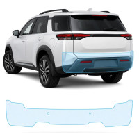 Антигравийная защитная бронепленка по лекалам для Nissan Pathfinder R53 2022- задний бампер