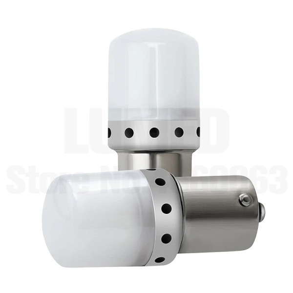 Автолампа світлодіодна LED 12/24V T25 6W Матова (BA15s) Білий Світло 1 шт №52