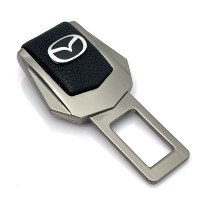 Заглушка ремня безпеки з логотипом Skoda Mazda Темний хром 1 шт