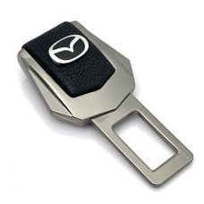 Заглушка ремня безопасности с логотипом Mazda Темный Хром 1 шт