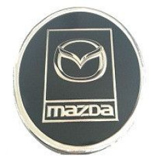 Наклейка на колпак Mazda 90 мм черный 4 шт