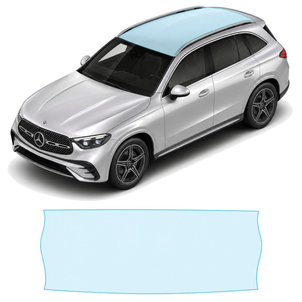 Антигравійна захисна бронеплівка за лекалами для Mercedes-Benz GLC X253 facelift 2019-2022 - зона даху