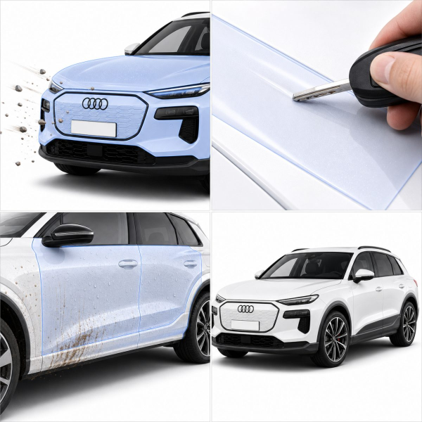 Антигравийная защитная бронепленка по лекалам для Audi Q6 e-tron PPE 2024- зеркала