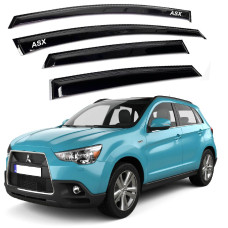 Дефлекторы окон ветровики для Mitsubishi ASX 2010- Скотч 3M Voron Glass