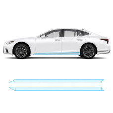Антигравийная защитная бронепленка по лекалам для Lexus LS XF50 facelift 2021- нижняя зона кузова пороги
