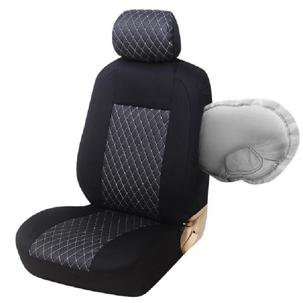 Автомобільні чохли B LUXE MAX Велюр під Алькантару (5 Підголівників) Коричневий Ромб