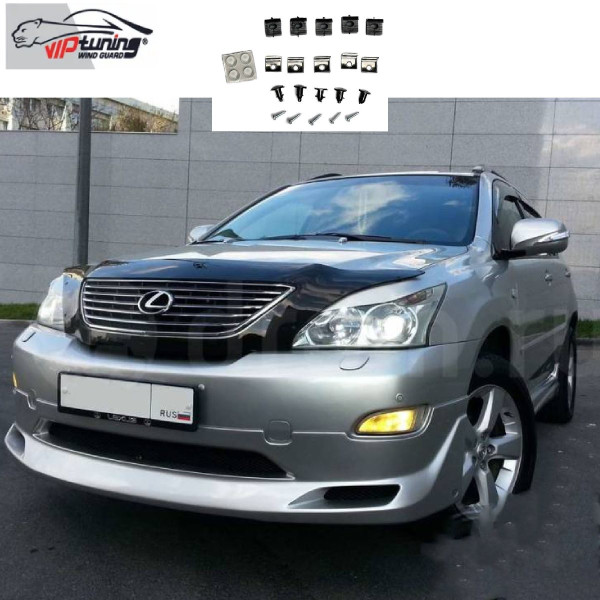 Дефлектор капоту мухобійка Lexus RX 1997-2003 з рамкою під решітку радіатора Євро Кріплення (Vip Tuning) LX02