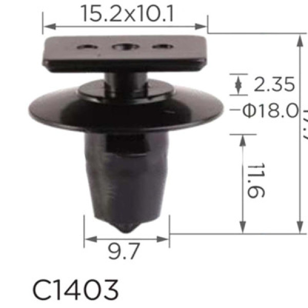 Клипса крепления молдинга Порога Бампера Nissan Infiniti (76882EG01A) C1403