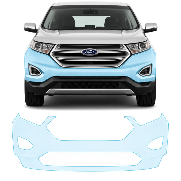 Антигравійна захисна бронеплівка за лекалами для Ford Edge (US) II 2015-2018 - передній бампер