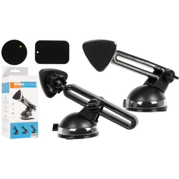Автодержатель для телефона магнитный C015+ XP029 на присоске (Black)
