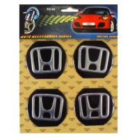 Наклейка на колпак Honda 90 мм черный 4 шт