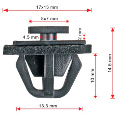 Кліпса кріплення молдингу Hyundai Kia Suzuki 8775638000 C0360