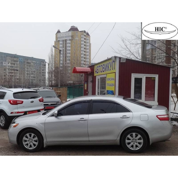 Дефлектори вікон вітровики для Toyota Camry V40 2006-2011 4дв Хром молдинг