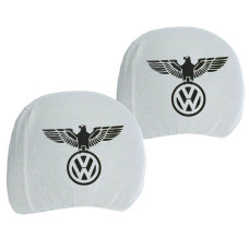 Чохол підголівників VW + Орел білі Вантажні великі (з вишивкою) (2шт)