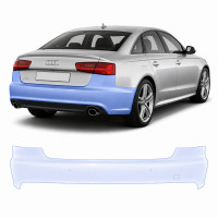 Антигравийная защитная бронепленка по лекалам для Audi A6 C7 2011-2018 - задний бампер