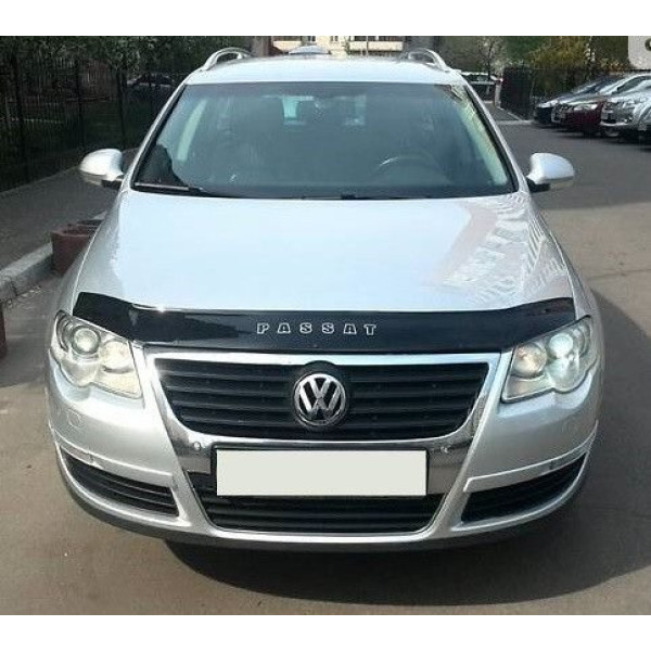 Дефлектор капота мухобойка Volkswagen Passat B6 2005-2010 Евро Крепление (Vip Tuning)