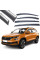 Дефлектори вікон вітровики Benke для Skoda Karoq 2018- Хром Молдинг Нержавіюча сталь 3D (BSKKR1723-W/S)