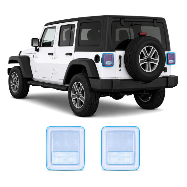 Антигравийная защитная бронепленка по лекалам для Jeep Wrangler JL facelift 2024- задние фонари стопы