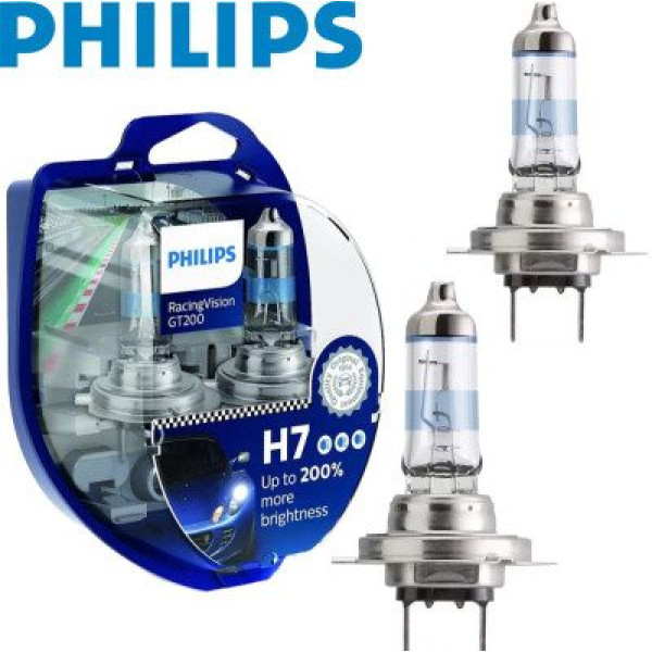 Автолампа галогенна Philips Racing Vision +200% H7 12V 55W 2 шт (12972RGTS2)