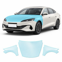 Антигравийная защитная бронепленка по лекалам для BYD Qin L (Seal 06 / Seal 6 DM-i) I 2024- капот и передние крылья