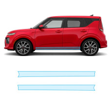 Антигравийная защитная бронепленка по лекалам для Kia Soul SK3 2019-2025 - нижняя зона кузова пороги