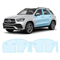 Антигравійна захисна бронеплівка за лекалами для Mercedes-Benz GLE W167 2019-2023 - зони дверей і стійки вікон