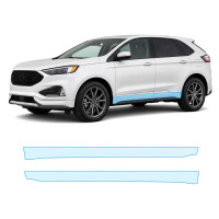 Антигравійна захисна бронеплівка за лекалами для Ford Edge (US) II facelift 2019-2024 - нижня зона кузова пороги
